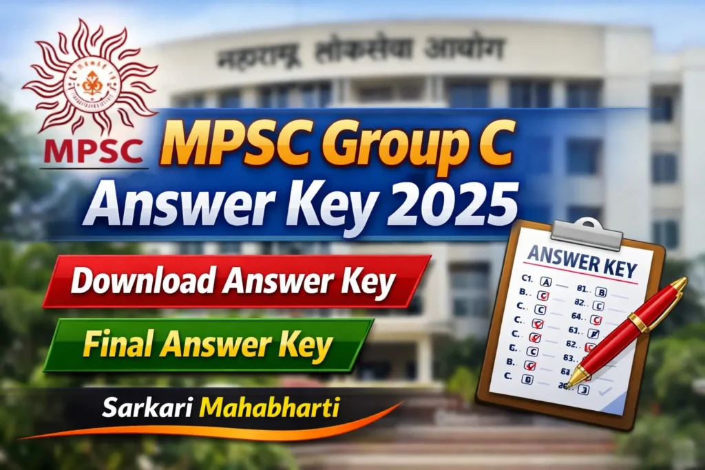 MPSC Group C Answer Key 2025 Download PDF
