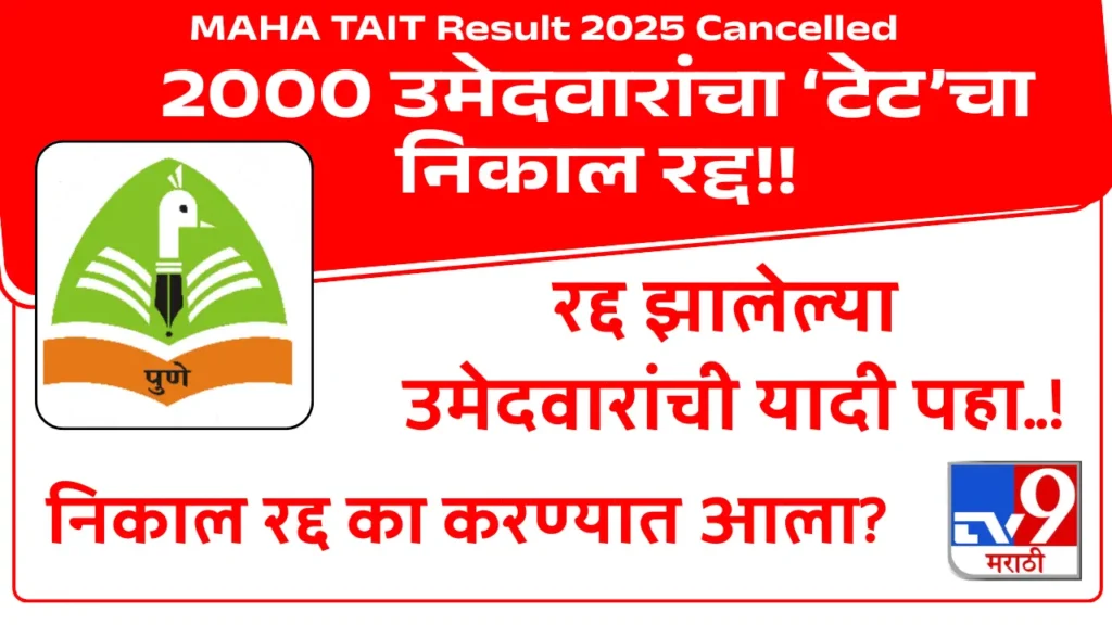 MAHA TAIT Result 2025 Cancelled