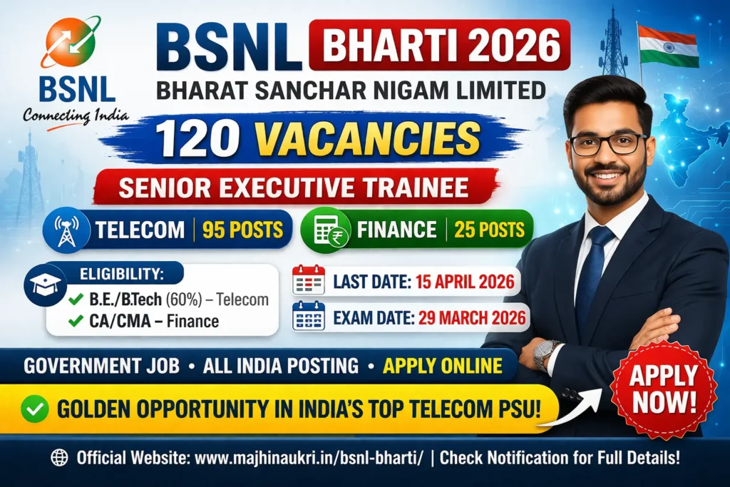 BSNL Bharti 2026 Maharashtra Apply Online