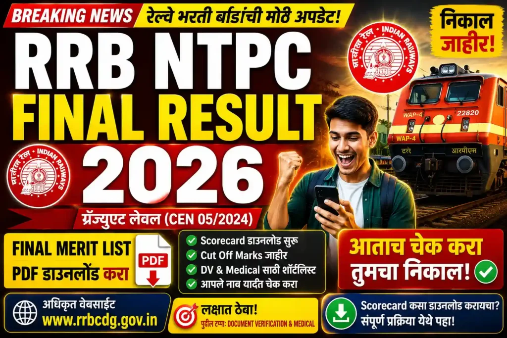 NTPC Graduate Level Final Result 2026