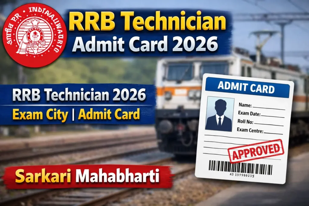 RRB Technician Admit Card 2026