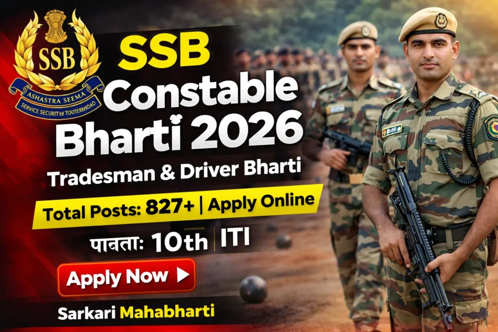 SSB Constable Bharti 2026 Apply Online