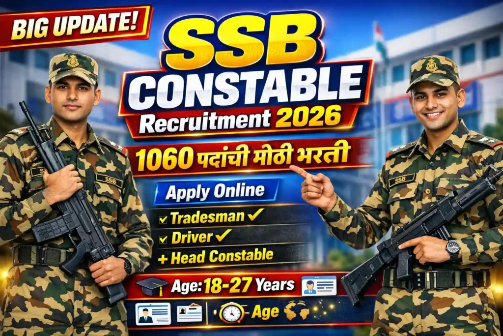 SSB Constable Tradesman & Driver Bharti 2026