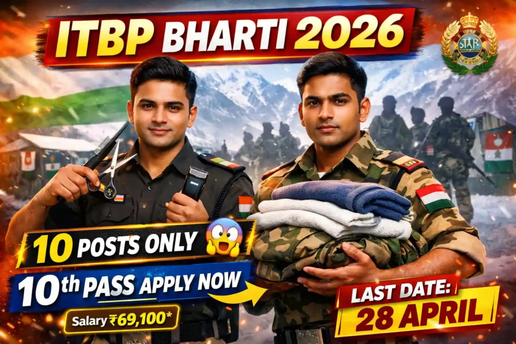 ITBP Constable Barber & Washerman Bharti 2026