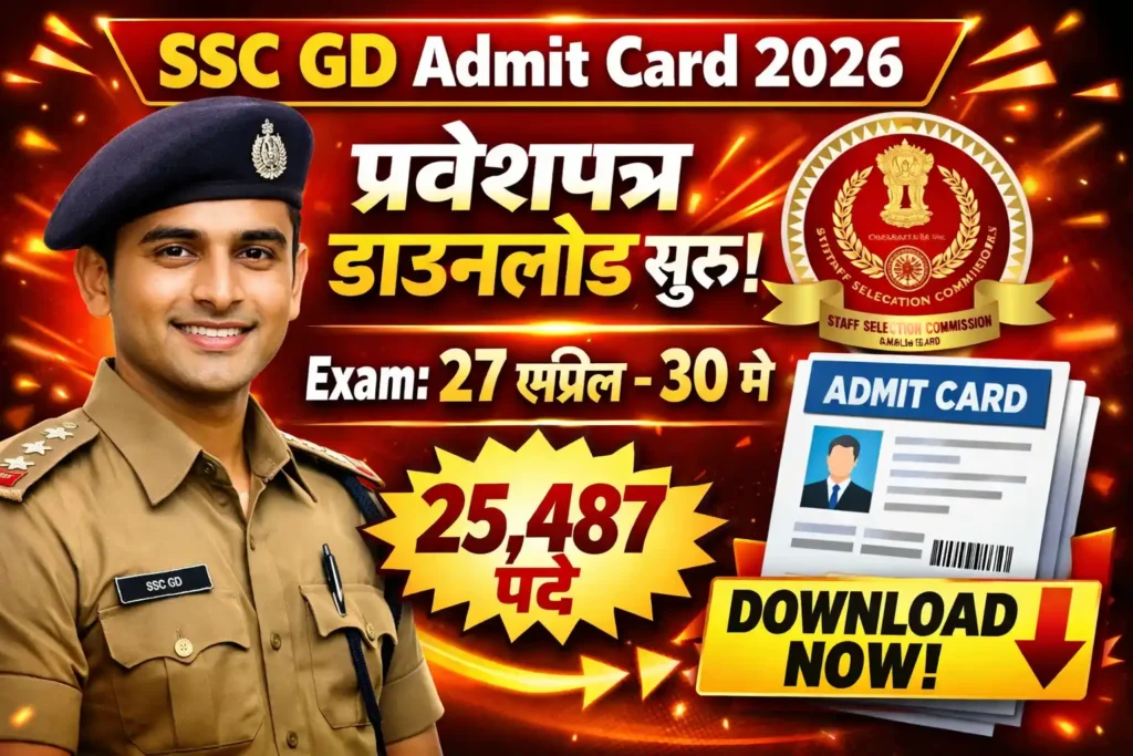 SSC GD Constable Admit Card 2026